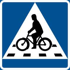 Vägmärke B8: Cykelöverfart